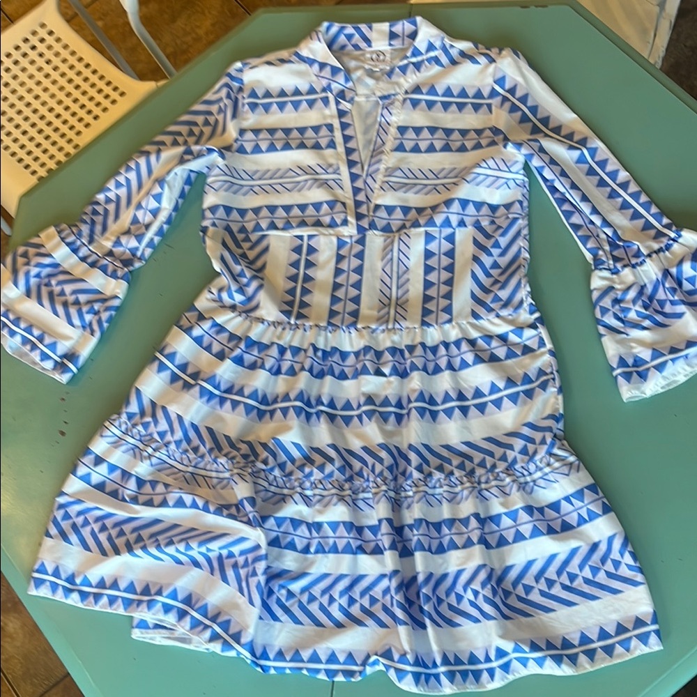 Blue and White womens  Dress